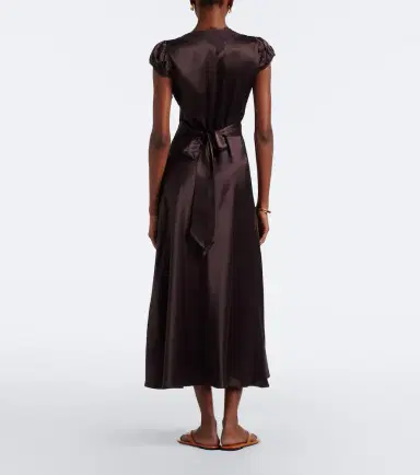 DÔEN Dôen Coraline lace-trimmed silk satin midi dress | Thumbnail 6 DÔEN Dôen Coraline lace-trimmed silk satin midi dress | Thumbnail 6