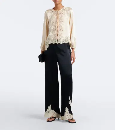 DÔEN Dôen Lucine lace-trimmed silk satin blouse | Thumbnail 5 DÔEN Dôen Lucine lace-trimmed silk satin blouse | Thumbnail 5
