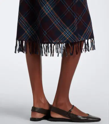 DÔEN Dôen Elowette fringed plaid midi skirt | Thumbnail 6 DÔEN Dôen Elowette fringed plaid midi skirt | Thumbnail 6