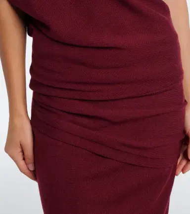 Staud Mabel asymmetric draped wool top | Thumbnail 2