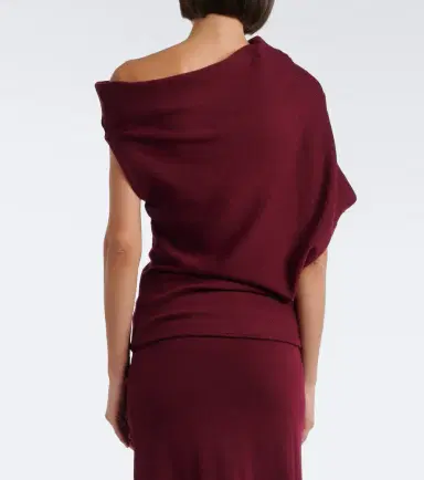 Staud Mabel asymmetric draped wool top | Thumbnail 5