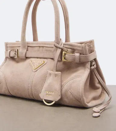 Prada Bonnie Mini suede top-handle bag | Thumbnail 4 Prada Bonnie Mini suede top-handle bag | Thumbnail 4
