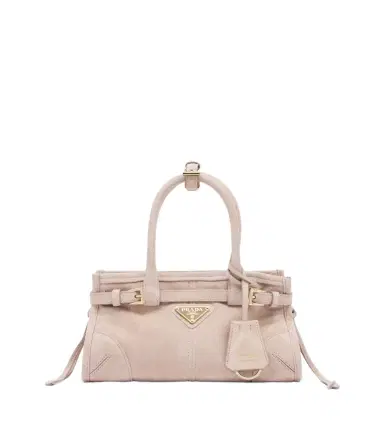 Prada Bonnie Mini suede top-handle bag | Thumbnail 1 Prada Bonnie Mini suede top-handle bag | Thumbnail 1