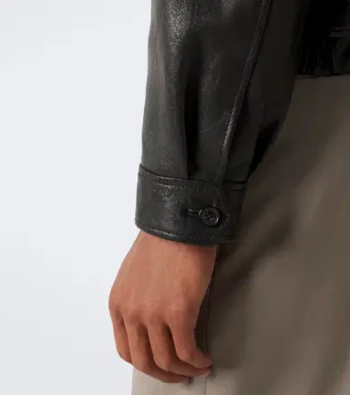 Saint Laurent Leather blouson jacket | Thumbnail 3 Saint Laurent Leather blouson jacket | Thumbnail 3
