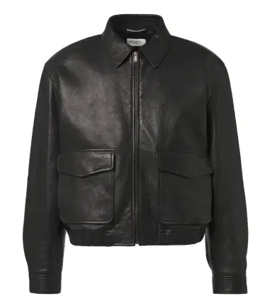 Saint Laurent Leather blouson jacket | Thumbnail 1 Saint Laurent Leather blouson jacket | Thumbnail 1