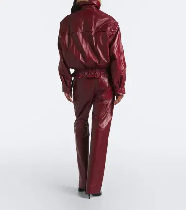 Isabel Marant Valka leather straight pants | Thumbnail 2 Isabel Marant Valka leather straight pants | Thumbnail 2