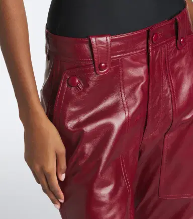 Isabel Marant Valka leather straight pants | Thumbnail 5 Isabel Marant Valka leather straight pants | Thumbnail 5