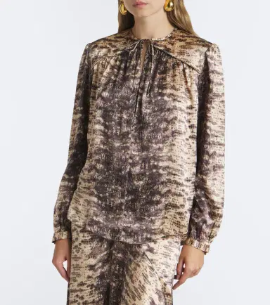 Isabel Marant Laraya snake-print silk satin blouse | Thumbnail 2 Isabel Marant Laraya snake-print silk satin blouse | Thumbnail 2