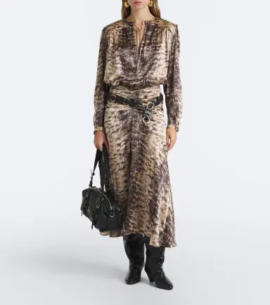 Isabel Marant Laraya snake-print silk satin blouse | Thumbnail 4 Isabel Marant Laraya snake-print silk satin blouse | Thumbnail 4