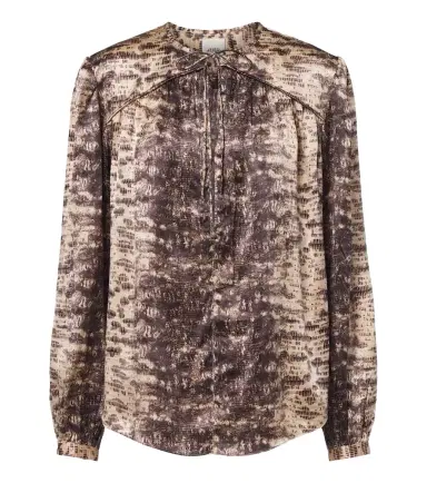 Isabel Marant Laraya snake-print silk satin blouse | Thumbnail 1 Isabel Marant Laraya snake-print silk satin blouse | Thumbnail 1