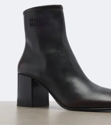 Miu Miu Logo leather ankle boots | Thumbnail 2 Miu Miu Logo leather ankle boots | Thumbnail 2