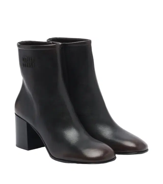 Miu Miu Logo leather ankle boots