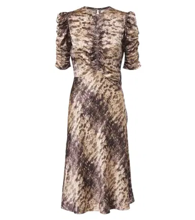 Isabel Marant Lemila ruched snake-print silk midi dress | Thumbnail 1 Isabel Marant Lemila ruched snake-print silk midi dress | Thumbnail 1