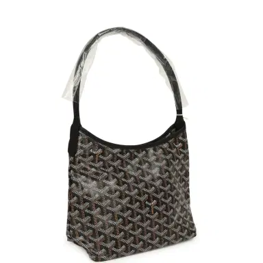 goyard Goyard Goyardine Black Boheme Mini Hobo Bag Palladium Hardware | Thumbnail 2