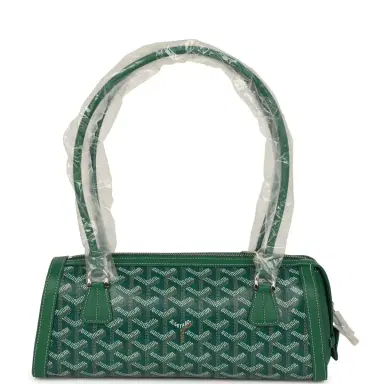 goyard Goyard Goyardine Canvas Bonbonnière Bag Green Chevroches Calfskin Palladium Hardware | Thumbnail 4 goyard Goyard Goyardine Canvas Bonbonnière Bag Green Chevroches Calfskin Palladium Hardware | Thumbnail 4