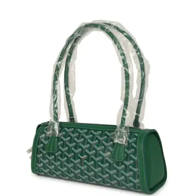 goyard Goyard Goyardine Canvas Bonbonnière Bag Green Chevroches Calfskin Palladium Hardware | Thumbnail 6 goyard Goyard Goyardine Canvas Bonbonnière Bag Green Chevroches Calfskin Palladium Hardware | Thumbnail 6