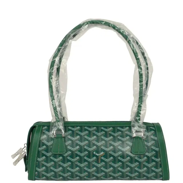 goyard Goyard Goyardine Canvas Bonbonnière Bag Green Chevroches Calfskin Palladium Hardware