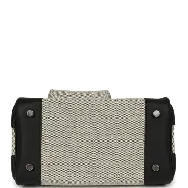 HERMÈS Hermes Birkin 25 Cargo Ecru-Black Toile H Canvas and Black Swift Palladium Hardware | Thumbnail 6 HERMÈS Hermes Birkin 25 Cargo Ecru-Black Toile H Canvas and Black Swift Palladium Hardware | Thumbnail 6