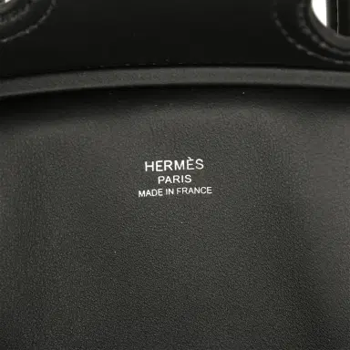 HERMÈS Hermes Birkin 25 Cargo Ecru-Black Toile H Canvas and Black Swift Palladium Hardware | Thumbnail 7 HERMÈS Hermes Birkin 25 Cargo Ecru-Black Toile H Canvas and Black Swift Palladium Hardware | Thumbnail 7
