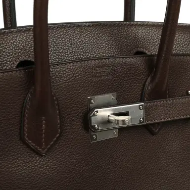 HERMÈS Hermes Birkin 30 Ebene Barenia Faubourg Palladium Hardware | Thumbnail 7 HERMÈS Hermes Birkin 30 Ebene Barenia Faubourg Palladium Hardware | Thumbnail 7