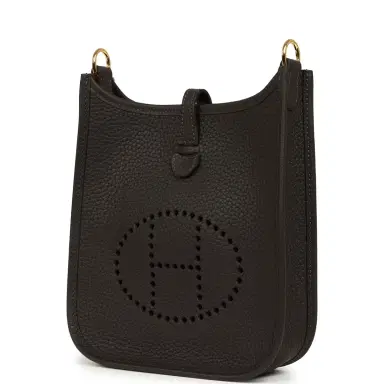 HERMÈS Hermes Evelyne TPM Bai Brun Clemence Gold Hardware | Thumbnail 5 HERMÈS Hermes Evelyne TPM Bai Brun Clemence Gold Hardware | Thumbnail 5