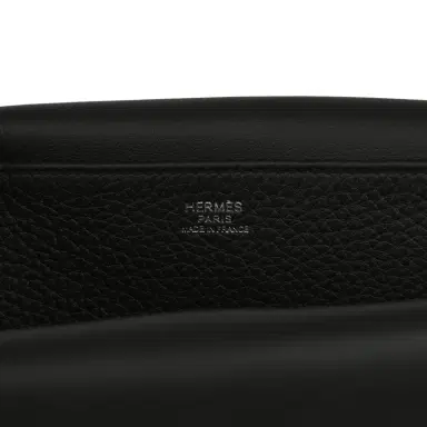 HERMÈS Hermes Halzan 25 Black Clemence Palladium Hardware | Thumbnail 12 HERMÈS Hermes Halzan 25 Black Clemence Palladium Hardware | Thumbnail 12