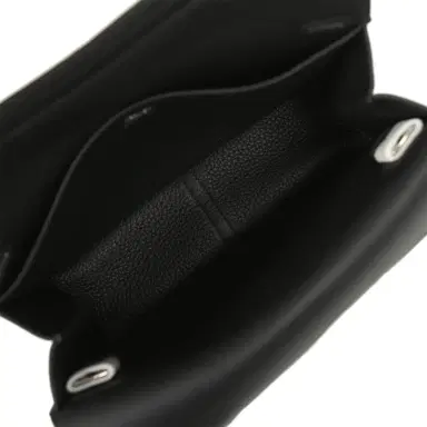 HERMÈS Hermes Halzan 25 Black Clemence Palladium Hardware | Thumbnail 13 HERMÈS Hermes Halzan 25 Black Clemence Palladium Hardware | Thumbnail 13