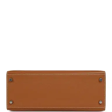 HERMÈS Hermes Kelly Sellier 28 Gold Verso Epsom Palladium Hardware | Thumbnail 6 HERMÈS Hermes Kelly Sellier 28 Gold Verso Epsom Palladium Hardware | Thumbnail 6