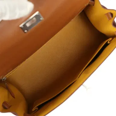 HERMÈS Hermes Kelly Sellier 28 Gold Verso Epsom Palladium Hardware | Thumbnail 8 HERMÈS Hermes Kelly Sellier 28 Gold Verso Epsom Palladium Hardware | Thumbnail 8