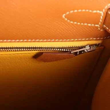 HERMÈS Hermes Kelly Sellier 28 Gold Verso Epsom Palladium Hardware | Thumbnail 9 HERMÈS Hermes Kelly Sellier 28 Gold Verso Epsom Palladium Hardware | Thumbnail 9