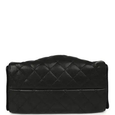 Chanel Pre-owned Chanel Mini 25 Hobo Bag Black Caviar Antique Gold Hardware | Thumbnail 6