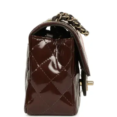 Chanel Pre-owned Chanel Mini Paris-Dakar "Sunset Rectangular Flap Bag Brown, Green, Orange Patent Light Gold Hardware | Thumbnail 3 Chanel Pre-owned Chanel Mini Paris-Dakar "Sunset Rectangular Flap Bag Brown, Green, Orange Patent Light Gold Hardware | Thumbnail 3