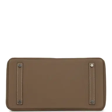HERMÈS Pre-owned Hermes Birkin 35 Etoupe Togo Palladium Hardware | Thumbnail 6