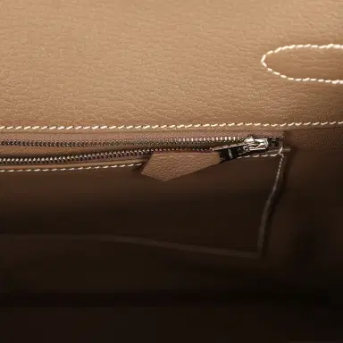 HERMÈS Pre-owned Hermes Birkin 35 Etoupe Togo Palladium Hardware | Thumbnail 8