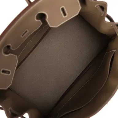 HERMÈS Pre-owned Hermes Birkin 35 Etoupe Togo Palladium Hardware | Thumbnail 9