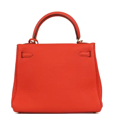 HERMÈS Pre-owned Hermes Kelly Retourne 25 Capucine Togo Gold Hardware | Thumbnail 4 HERMÈS Pre-owned Hermes Kelly Retourne 25 Capucine Togo Gold Hardware | Thumbnail 4