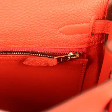 HERMÈS Pre-owned Hermes Kelly Retourne 25 Capucine Togo Gold Hardware | Thumbnail 9 HERMÈS Pre-owned Hermes Kelly Retourne 25 Capucine Togo Gold Hardware | Thumbnail 9