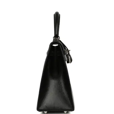 HERMÈS Pre-owned Hermes Kelly Sellier 25 Black Box Palladium Hardware | Thumbnail 3 HERMÈS Pre-owned Hermes Kelly Sellier 25 Black Box Palladium Hardware | Thumbnail 3