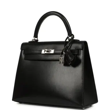 HERMÈS Pre-owned Hermes Kelly Sellier 25 Black Box Palladium Hardware | Thumbnail 5 HERMÈS Pre-owned Hermes Kelly Sellier 25 Black Box Palladium Hardware | Thumbnail 5