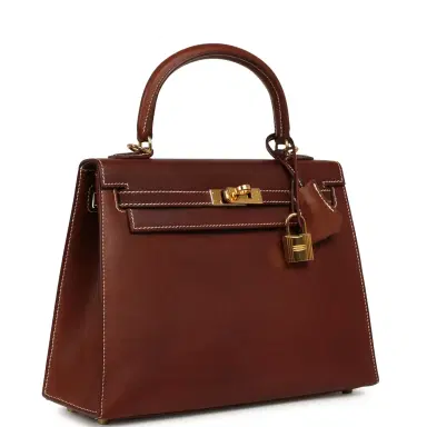 HERMÈS Pre-owned Hermes Kelly Sellier 25 Fauve Barenia Gold Hardware | Thumbnail 2 HERMÈS Pre-owned Hermes Kelly Sellier 25 Fauve Barenia Gold Hardware | Thumbnail 2