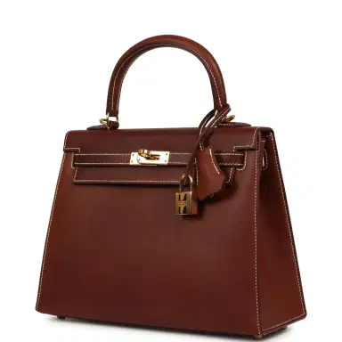 HERMÈS Pre-owned Hermes Kelly Sellier 25 Fauve Barenia Gold Hardware | Thumbnail 5 HERMÈS Pre-owned Hermes Kelly Sellier 25 Fauve Barenia Gold Hardware | Thumbnail 5