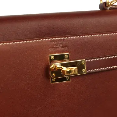 HERMÈS Pre-owned Hermes Kelly Sellier 25 Fauve Barenia Gold Hardware | Thumbnail 7 HERMÈS Pre-owned Hermes Kelly Sellier 25 Fauve Barenia Gold Hardware | Thumbnail 7