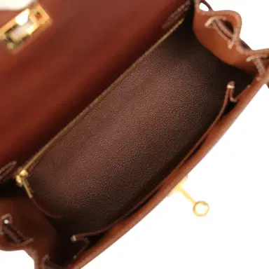 HERMÈS Pre-owned Hermes Kelly Sellier 25 Fauve Barenia Gold Hardware | Thumbnail 9 HERMÈS Pre-owned Hermes Kelly Sellier 25 Fauve Barenia Gold Hardware | Thumbnail 9