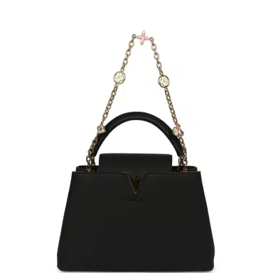 Louis Vuitton Pre-owned Louis Vuitton X Takashi Murakami Capucines MM Black Taurillon, Multicolored Monogram Gold Hardware | Thumbnail 7 Louis Vuitton Pre-owned Louis Vuitton X Takashi Murakami Capucines MM Black Taurillon, Multicolored Monogram Gold Hardware | Thumbnail 7