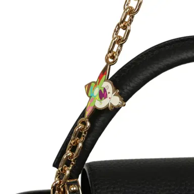 Louis Vuitton Pre-owned Louis Vuitton X Takashi Murakami Capucines MM Black Taurillon, Multicolored Monogram Gold Hardware | Thumbnail 9 Louis Vuitton Pre-owned Louis Vuitton X Takashi Murakami Capucines MM Black Taurillon, Multicolored Monogram Gold Hardware | Thumbnail 9