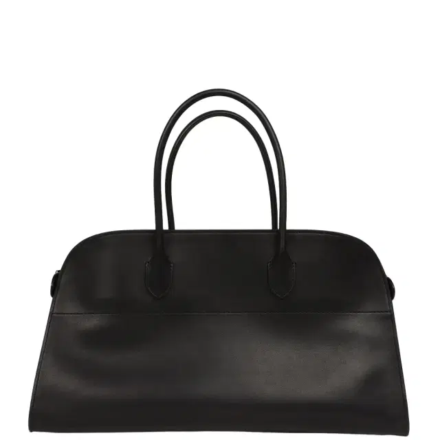 The Row The Row East West Margaux Bag Black Saddle Leather Gold Hardware