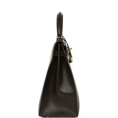 HERMÈS Vintage Hermes Kelly Sellier 35 Chocolat Box Calfskin Gold Hardware | Thumbnail 3 HERMÈS Vintage Hermes Kelly Sellier 35 Chocolat Box Calfskin Gold Hardware | Thumbnail 3
