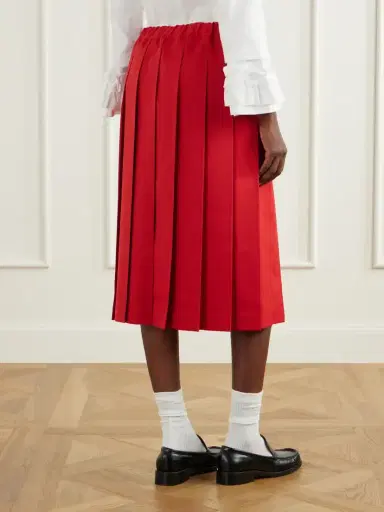 Comme des Garçons GIRL Pleated Gabardine Midi Skirt | Thumbnail 4