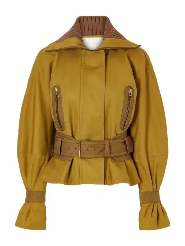 Zimmermann Valiant Cropped Belted Two-tone Cotton-twill Jacket
