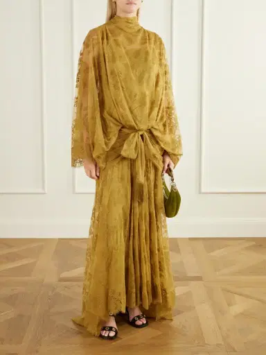 Zimmermann Ascent Bow-detail Gathered Lace Gown | Thumbnail 2 Zimmermann Ascent Bow-detail Gathered Lace Gown | Thumbnail 2
